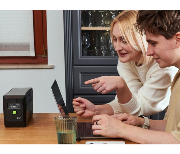 Green Cell UPS PowerProof (850VA/480W, LCD) UPSLM480 / 5904326375598 - 1364725 - zdjęcie 6
